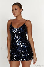 Giselle Disc Stylish Sequin Mini Dress Party Dresses L