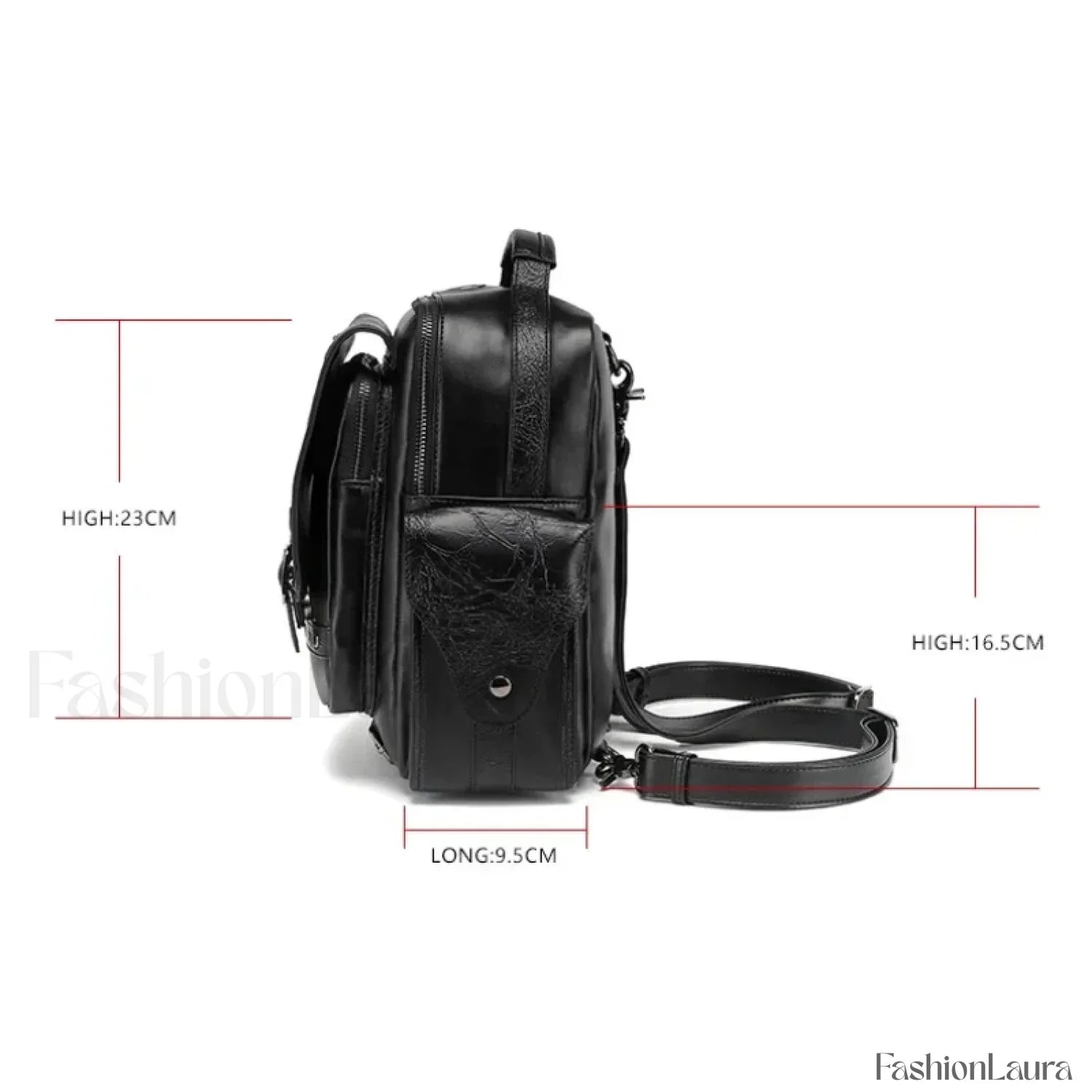 Goth Style Large Capacity Skull Multi function Unisex Waterproof Backpack Black