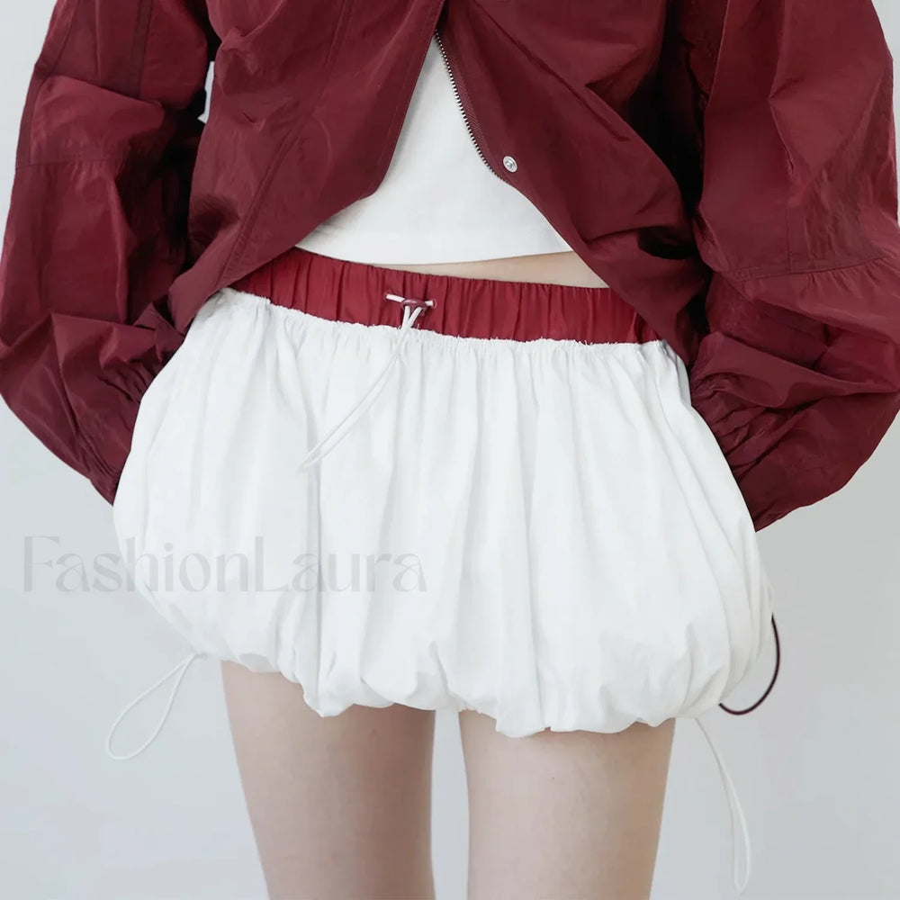 Gothic Contrast Pocket Mini Skirt