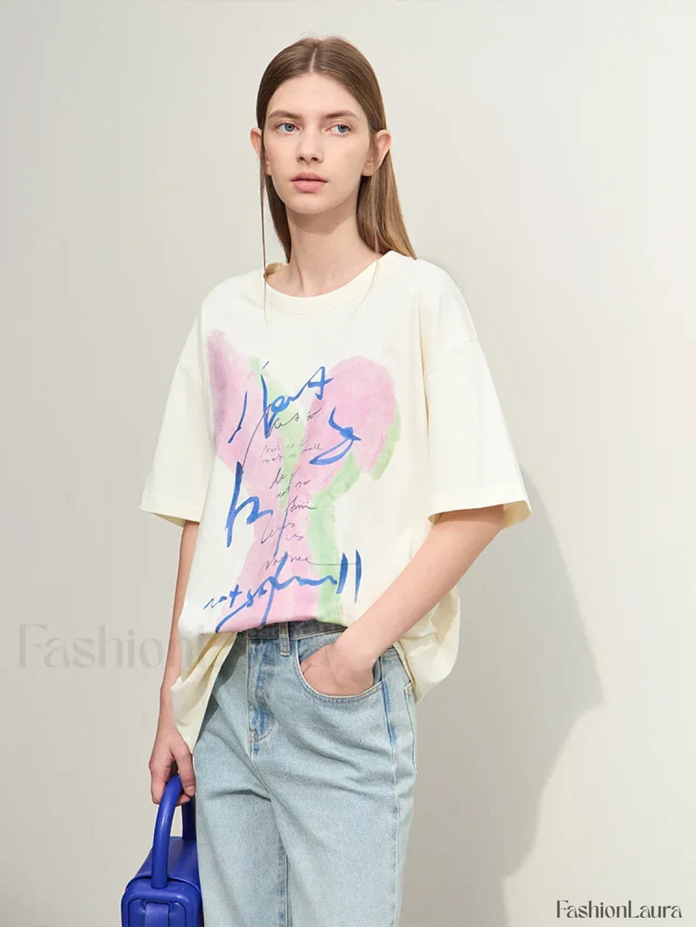 Graphic Drop Sleeve T Shirt