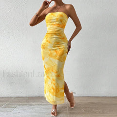 Graphic Off Shoulder Midi Dress