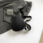 Guitar Crossbody Shape Halloween Trend 2024 Party Gothic Sling Shoulder Bag Black / (20cm
