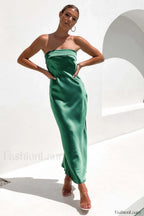 Half Open Back Charming Sleeveless Silky Dress S / 4#