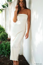 Half Open Back Charming Sleeveless Silky Dress S / 5#