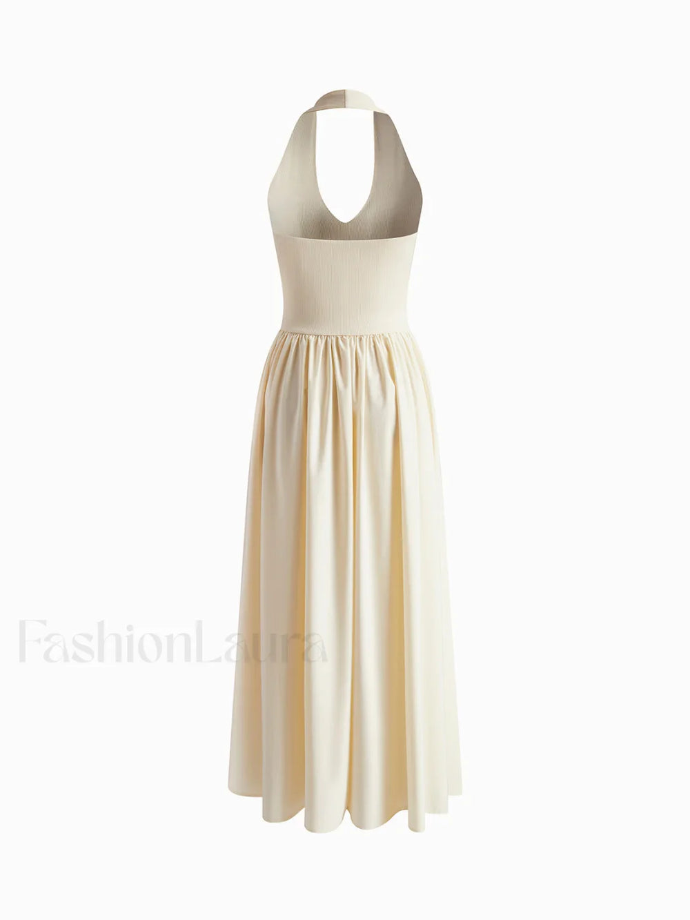 Halter Backless Pockets Dress Dresses