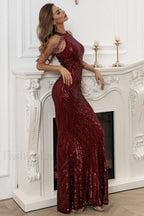 Halter Neck Sequin Charming Mermaid Prom Dress