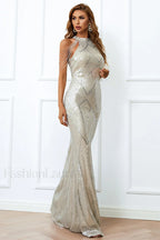 Halter Neck Sequin Charming Mermaid Prom Dress
