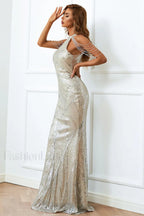Halter Neck Sequin Charming Mermaid Prom Dress