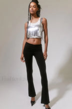 Harlow Metal Stylish Cropped Top