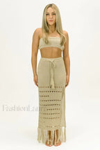 Hazel Crochet Top Charming + Skirt Set