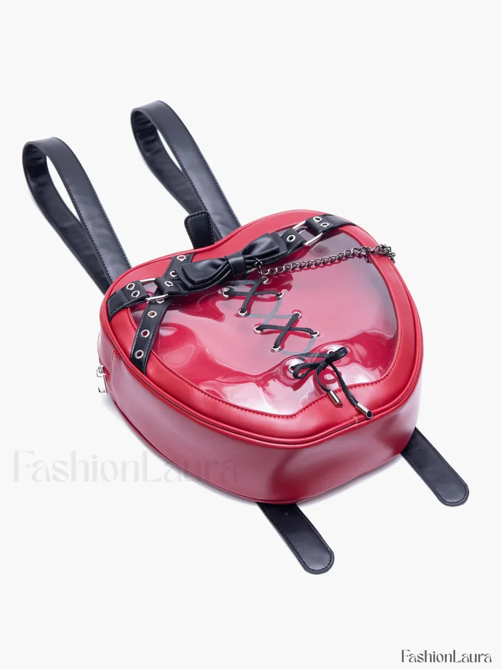 Hiatus Shoulder Dark Apple Backpack Gothic Bow Chain Belt Strap Bag