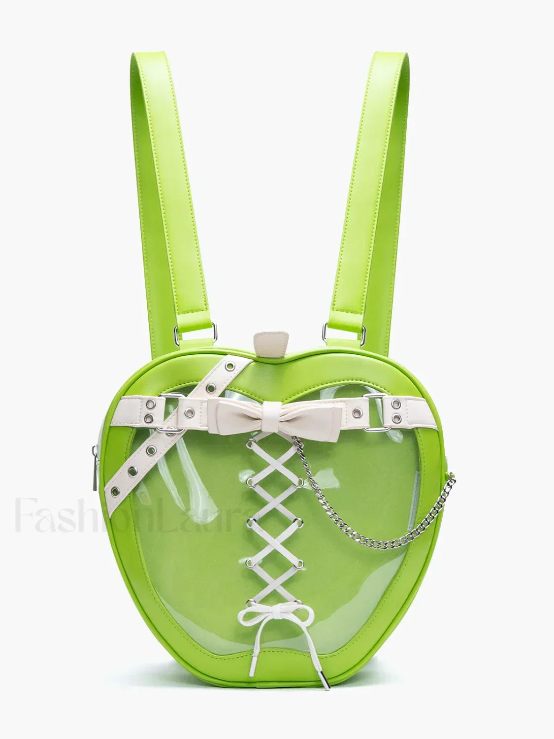 Hiatus Shoulder Dark Apple Backpack Gothic Bow Chain Belt Strap Bag Light Green