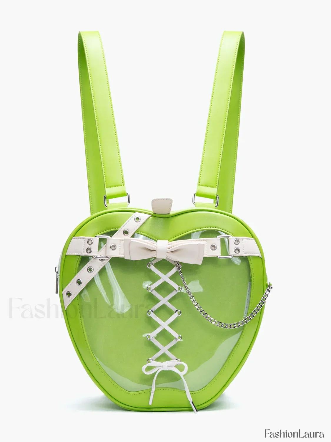 Hiatus Shoulder Dark Apple Backpack Gothic Bow Chain Belt Strap Bag Light Green