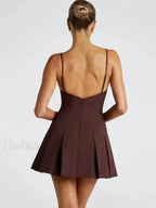 High Waist A Line Mini Dress