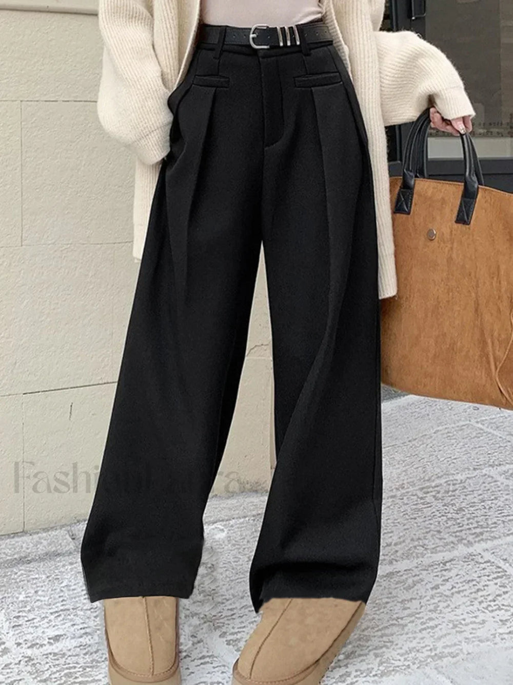 High Waist Graceful Straight Leg Pants Pants