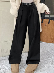 High Waist Graceful Straight Leg Pants Pants
