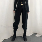 High Waist Vintage Harajuku Cargo Pants for Halloween Black / S