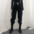 High Waist Vintage Harajuku Cargo Pants for Halloween Black / S
