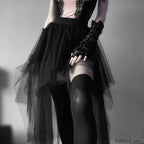 High Waisted Gothic Net Yarn Summer Skirt