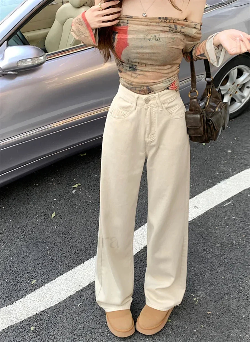 High Waisted Vintage Spring All match Casual Denim Jeans