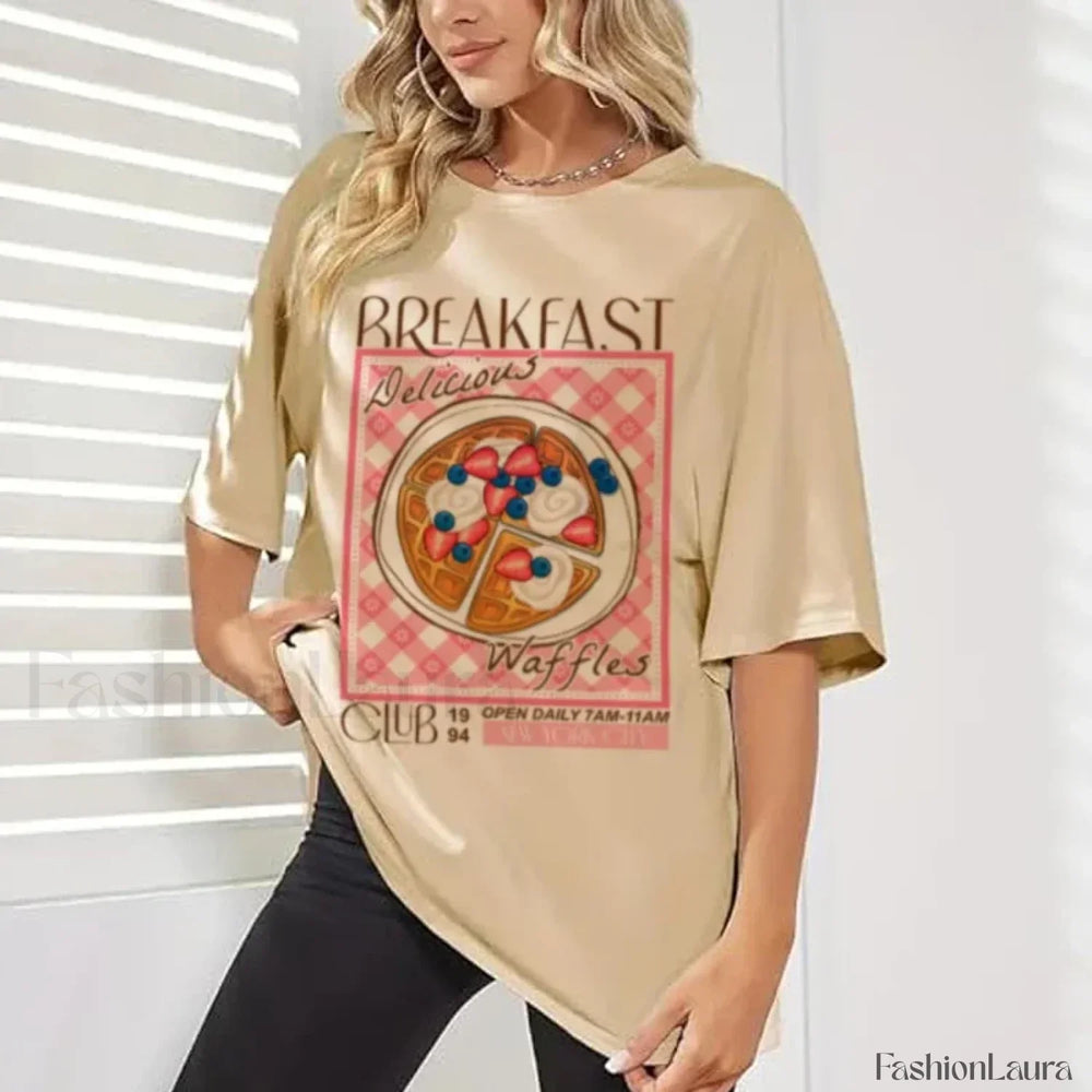 Hippie Vintage Boho Breakfast Club T Shirt Khaki / S