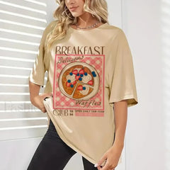 Hippie Vintage Boho Breakfast Club T Shirt Khaki / S