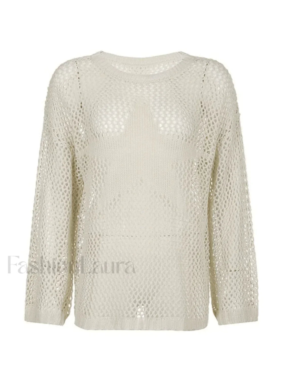Hollow Out Star Crochet Knit Top Sweaters