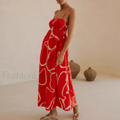 Hollow Out Swing Floral Dress