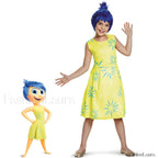 Inside Out Cosplay Kid Cartoon Halloween 2 Sadness Anger Party Disgust Joy Costume Kid size 110 / Style A