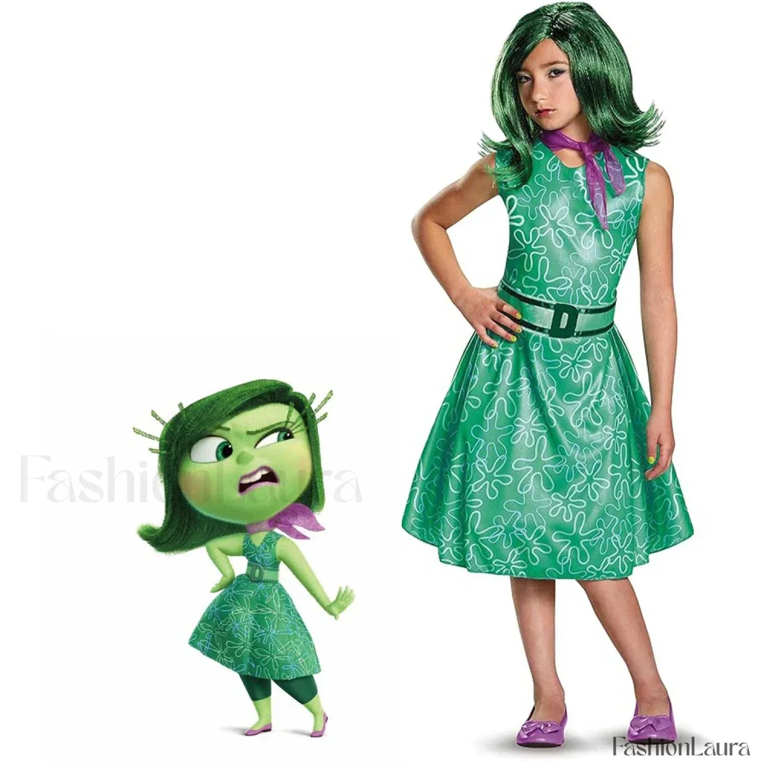 Inside Out Cosplay Kid Cartoon Halloween 2 Sadness Anger Party Disgust Joy Costume Kid size 110 / Style B