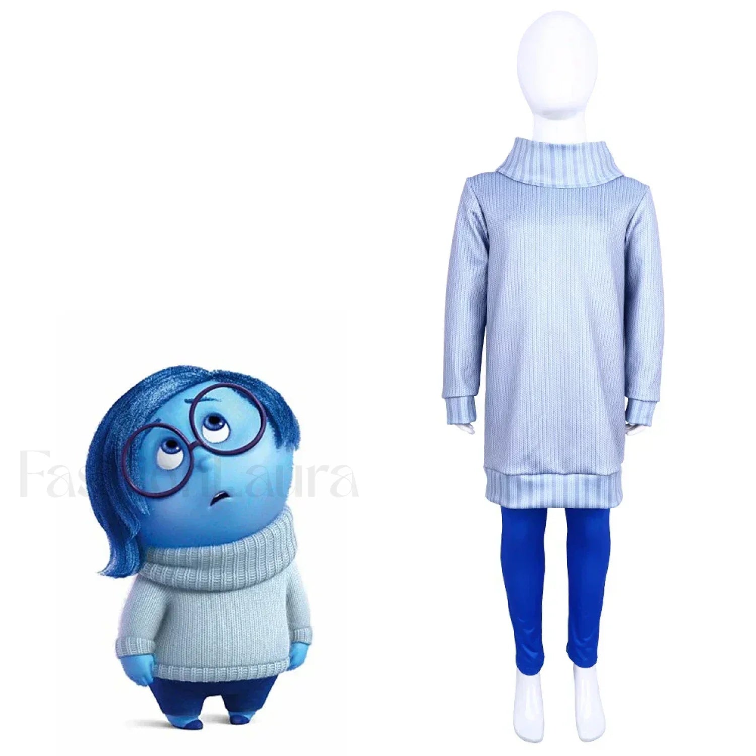 Inside Out Cosplay Kid Cartoon Halloween 2 Sadness Anger Party Disgust Joy Costume Kid size 110 / Style F