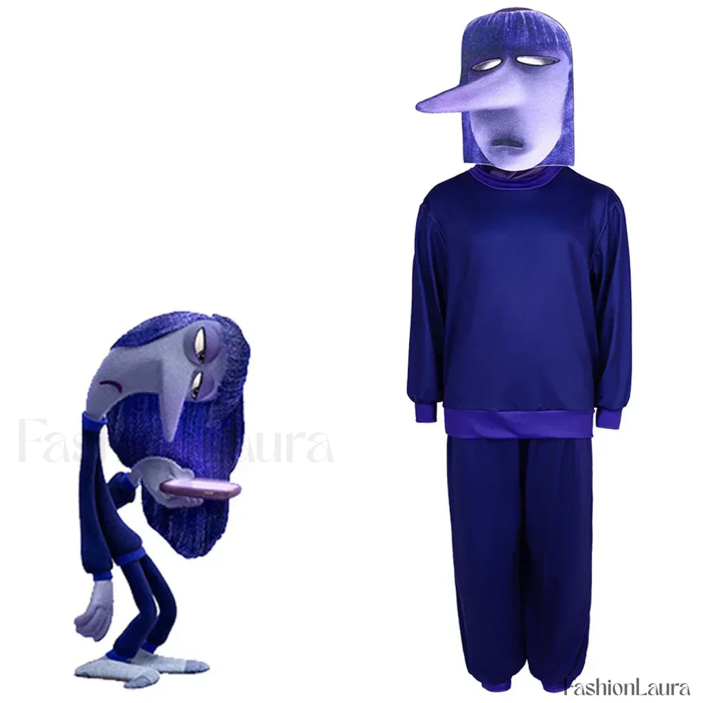 Inside Out Cosplay Kid Cartoon Halloween 2 Sadness Anger Party Disgust Joy Costume Kid size 110 / Style I