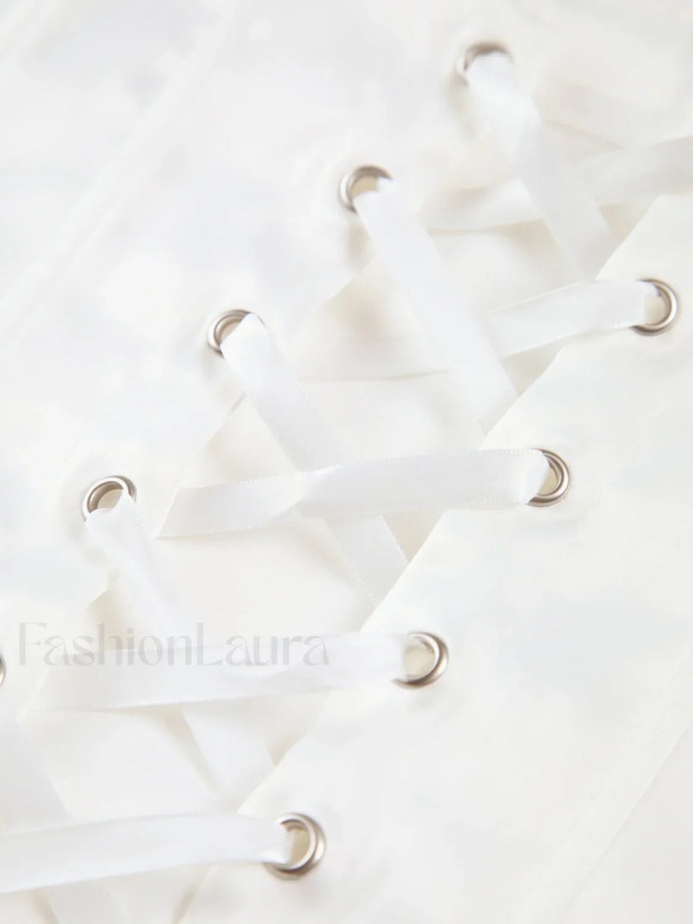 Ivory Glow Tied Crop Corset Top Corset