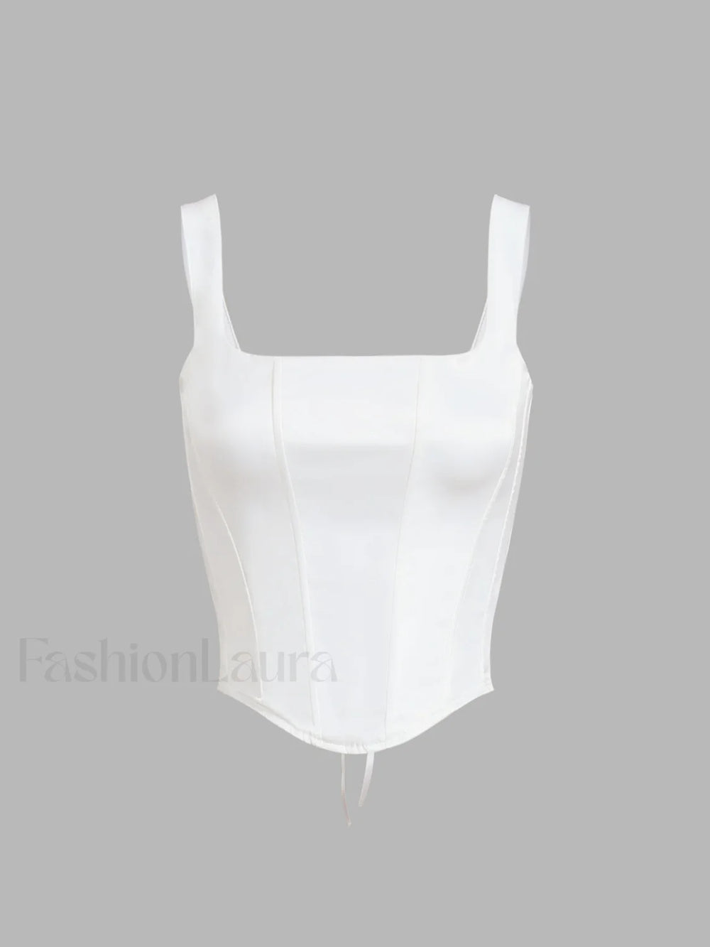 Ivory Glow Tied Crop Corset Top Corset
