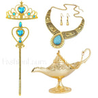Jasmine Kid Magic Lamp Baby Girl Princess Aladdin Gown Prom Birthday Carnival Costume 2T (Tag 100) / Jasmine Acc Set A