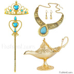 Jasmine Kid Magic Lamp Baby Girl Princess Aladdin Gown Prom Birthday Carnival Costume 2T (Tag 100) / Jasmine Acc Set A