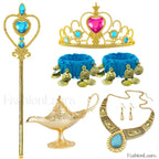 Jasmine Kid Magic Lamp Baby Girl Princess Aladdin Gown Prom Birthday Carnival Costume 2T (Tag 100) / Jasmine Acc Set B