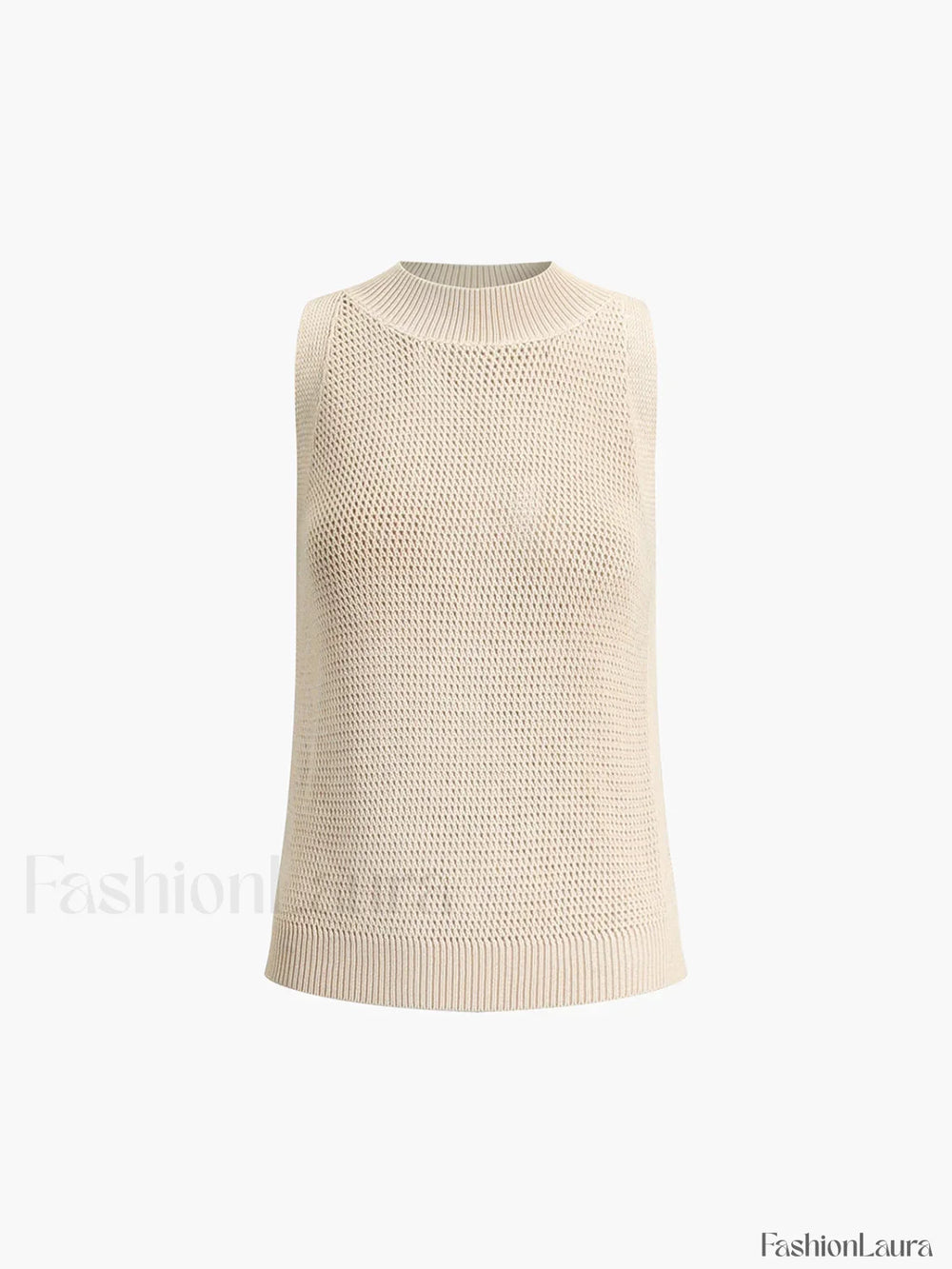 Knit Hollow Solid Tank Top Tank Tops & Camis