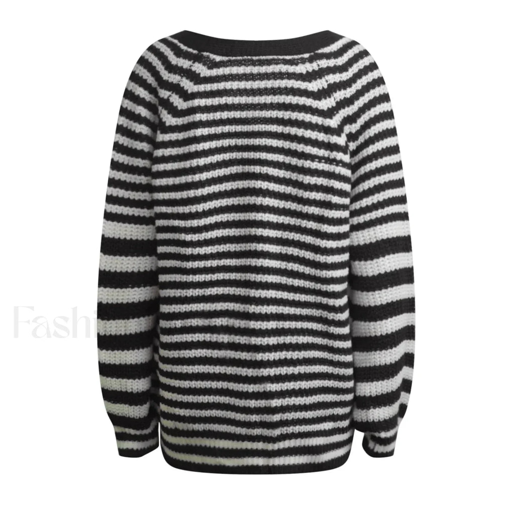 Knitted Long Sleeve Cardigan Christmas Sweater Autumn Winter Warm Casual Christmas Sweaters L