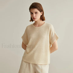 Knitted Pullover Linen Sweater T Shirt