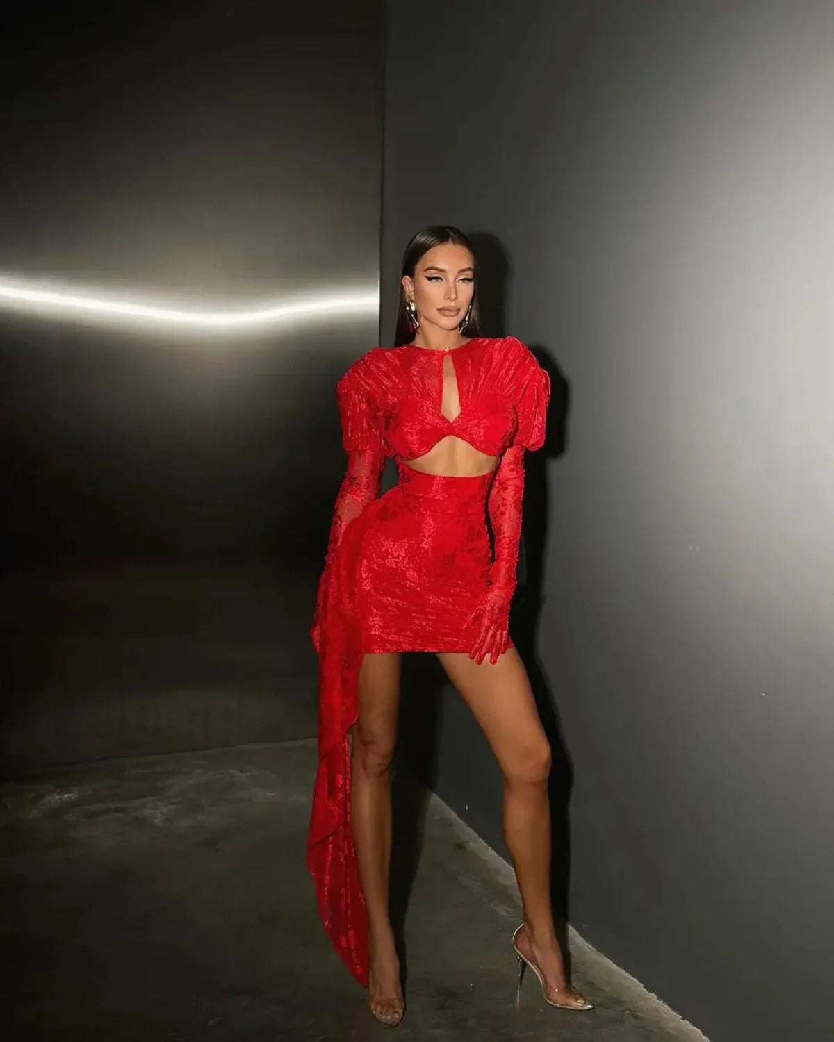 Lace Bodycon Mini Christmas Party Dress Christmas