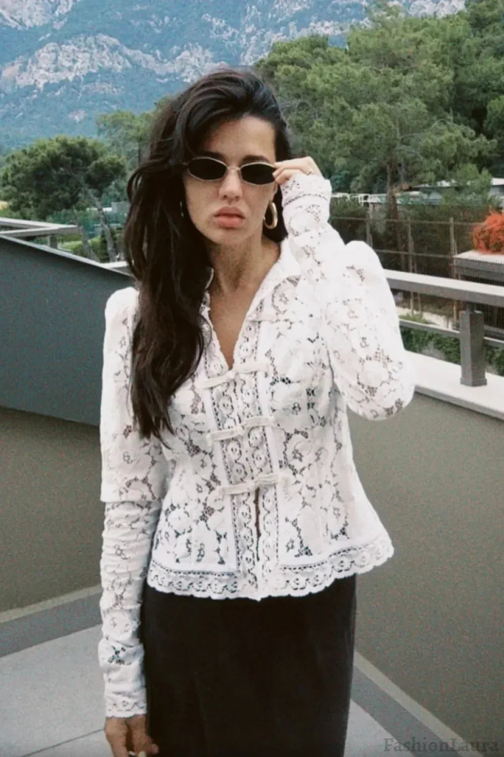 Lace Hollow See Through Cardigan