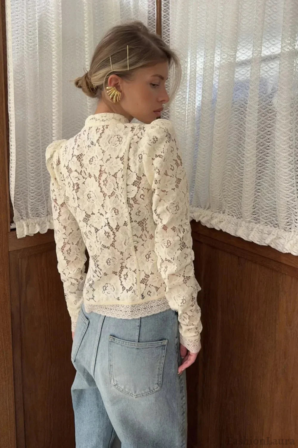 Lace Hollow See Through Cardigan