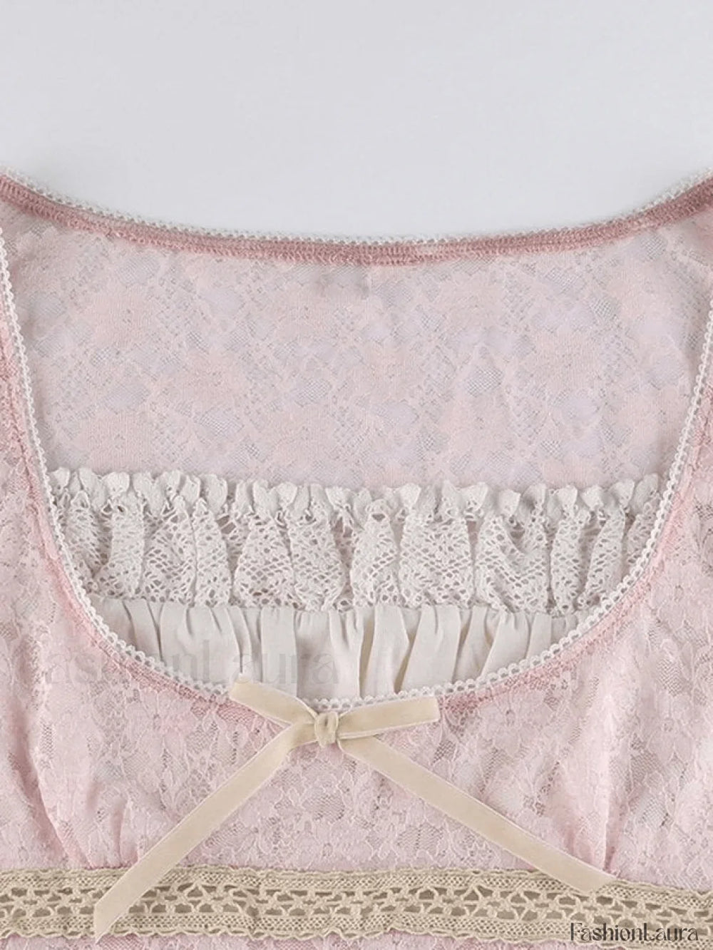 Lace Patchwork Crop Blouse Shirts