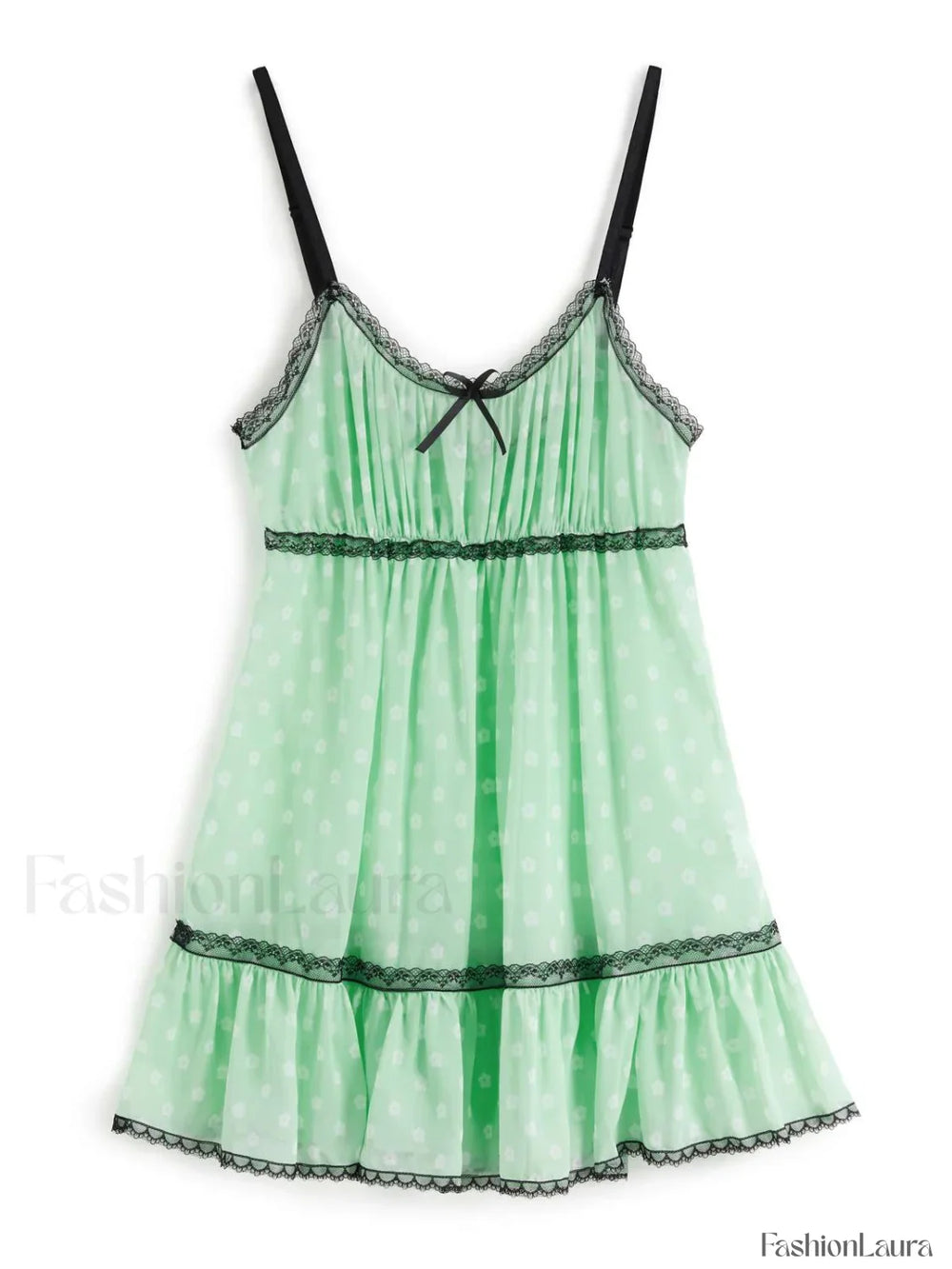 Lace Trim Floral Mini Dress Mini Dresses