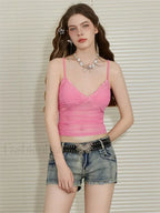 Lace Trim Harajuku Crop Top