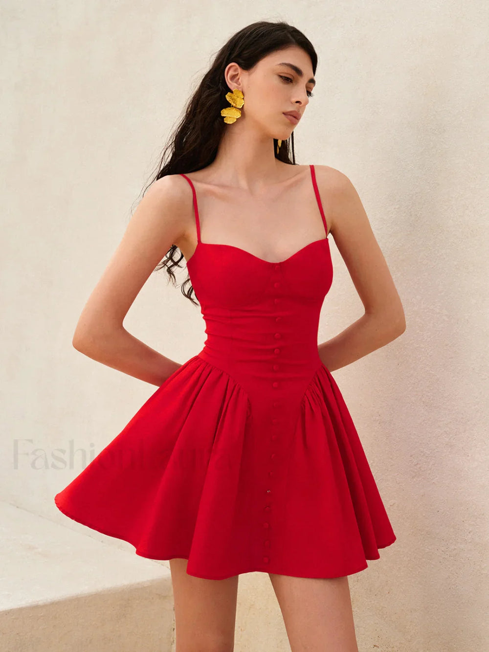 Lace Up Back Cami Dress Dresses