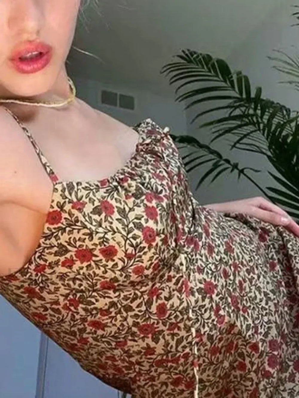 Lace Up Floral Slip Mini Dress Mini Dresses