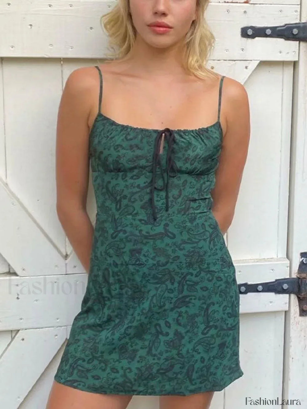 Lace Up Floral Slip Mini Dress Mini Dresses