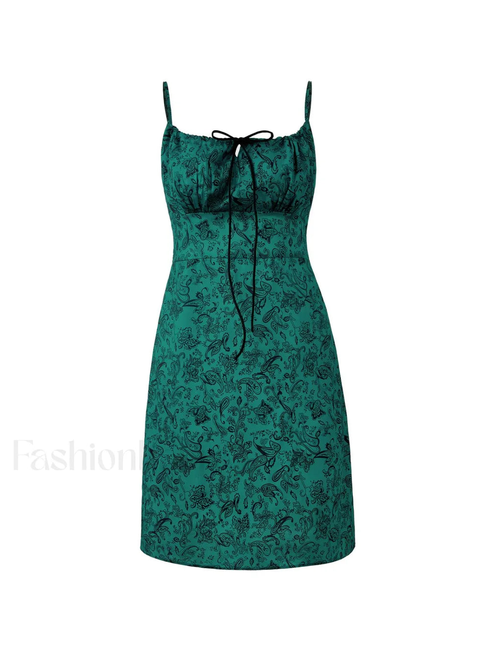 Lace Up Paisley Print Mini Dress Mini Dresses